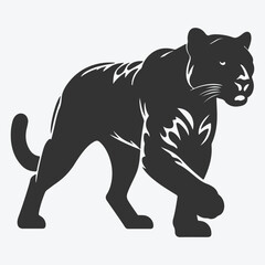 Fototapeta premium Majestic Jaguar Silhouette, Perfect for Wildlife Art and Design Projects