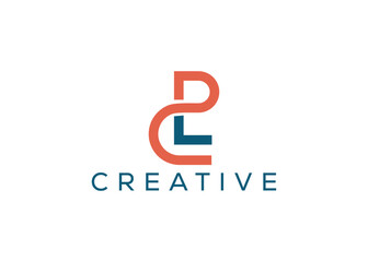Minimal and professional letter L P C logo design template