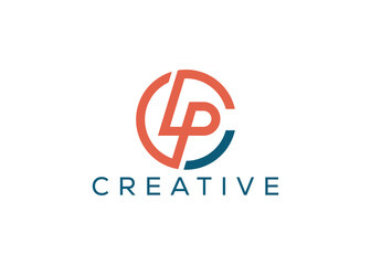 Minimal and professional letter L P C logo design template