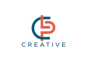Minimal and professional letter L P C logo design template