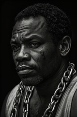 Dramatic portrait of an African American man