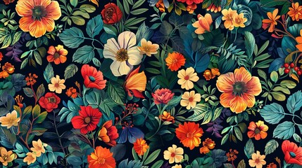 Obraz premium Digital textile design Beautiful ethnic