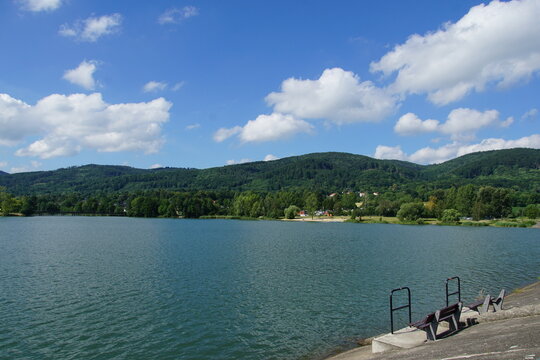 Jezioro Bielawskie, Bielawskie Lake, Bielawa, Lower Silesia, Poland, June 2024