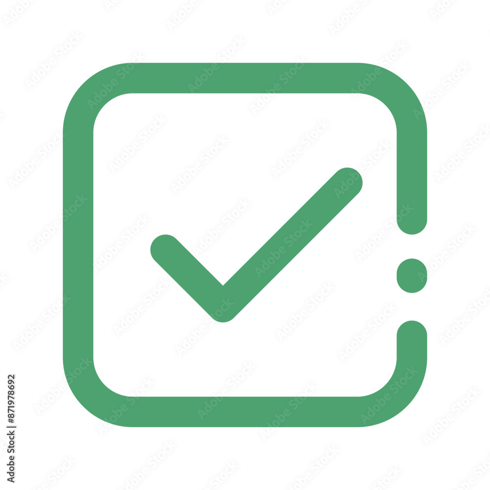 Poster modern checkbox icon. decision or selection. vector.