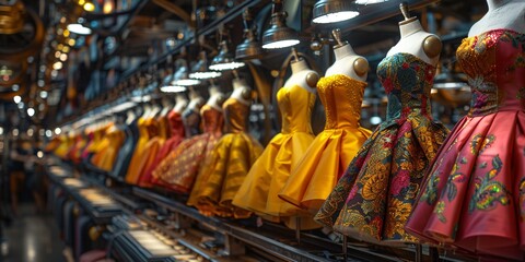 Naklejka premium Women's fashion design studio banner for custom clothing talent.