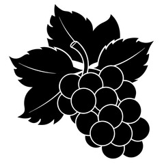  Graceful Silhouette of a Bunch of Grapes: Ideal for Your Creative Projects