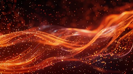 galaxy flowy lines movement dark red orange colors tech #FL 