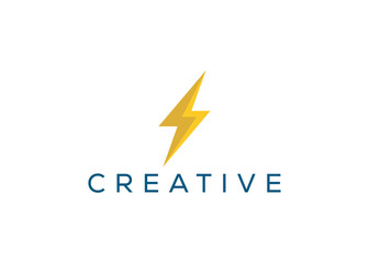 Minimal and professional thunder logo design template