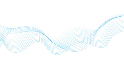 White wave curve lines banner background design. Abstract soft wave lines dynamic flowing blue light isolated background. Vector Illustration of the gray pattern of lines. stripes on white.	
