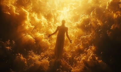 reincarnation concept rebirth of a soul in a new body.stock image