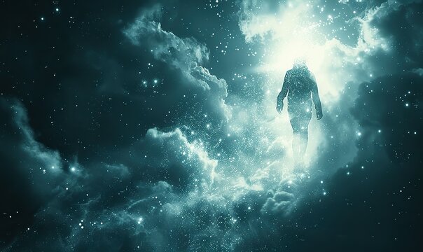 reincarnation concept rebirth of a soul in a new body.illustration