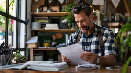 Fototapeta premium Small Business Owner Consulting on Tax Incentives and Credits
