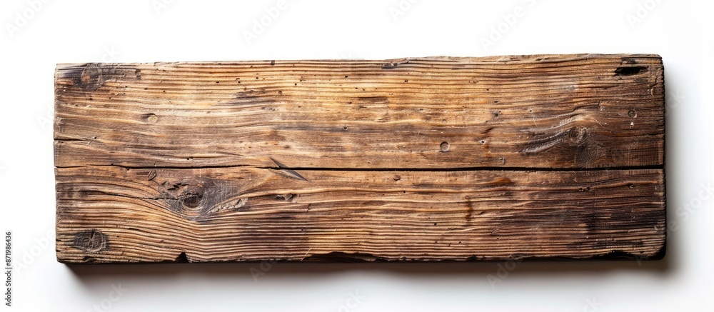 Aufkleber white background with a wooden board for copy space image.