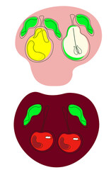 Obraz premium set of fruits and vegetables