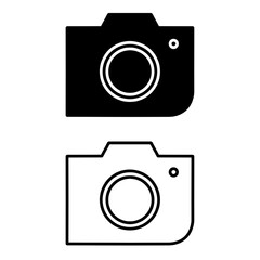 Camera Icon. Camera symbol. Camera vector icon flat, isolated on white