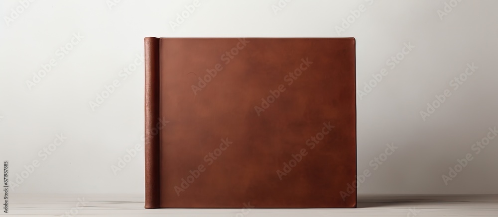 Poster Closed book with a blank cover on a light background with copy space image.