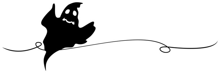 line art ghost silhouette illustration background for a halloween day