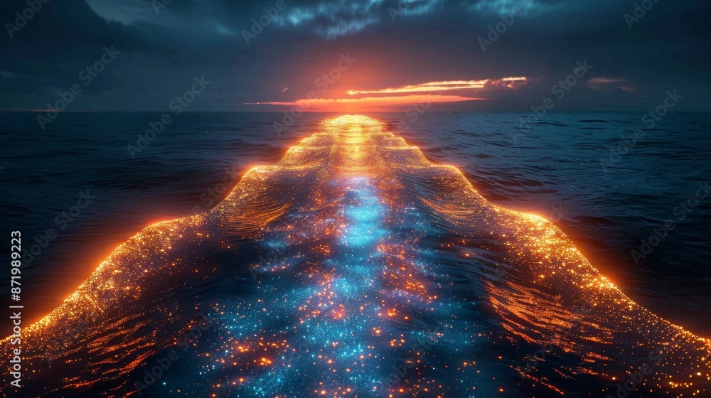 Poster illustrate the role of submarine cables in enabling emerging technologies such as artificial intelli