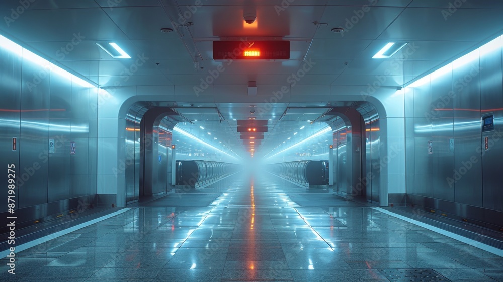 Poster illustrate the role of the x-ray scanner in maintaining airport security, emphasizing its importance