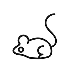 Mouse animal icon black and white vector sign