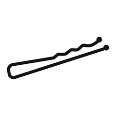 bobby pins icon black and white vector sign