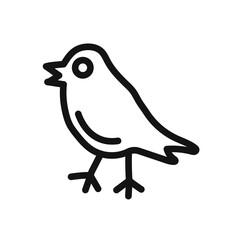 bird icon black and white vector sign