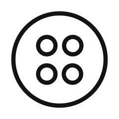 more button icon black and white vector sign