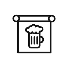 oktoberfest icon black and white vector sign