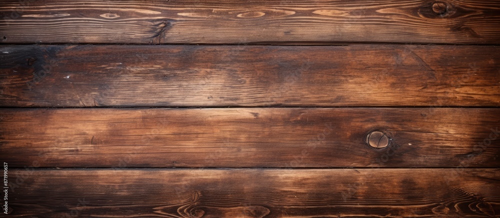 Aufkleber Selective focus on an aged wooden texture backdrop with copy space image.