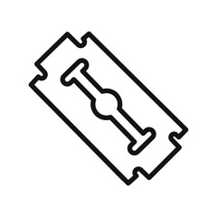 Razor blade icon black and white vector sign
