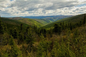 Top of the world higheay yukon view to the valley