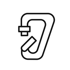 Rope Hook icon black and white vector sign