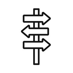 crossroads sign icon black and white vector sign