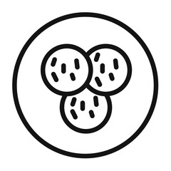 shaobing icon black and white vector sign