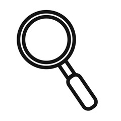 search icon black and white vector sign