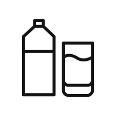 drink icon black and white vector sign