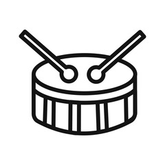 Snare Drum icon black and white vector sign
