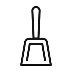 Dustpan icon black and white vector sign