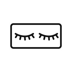 False eyelashes icon black and white vector sign