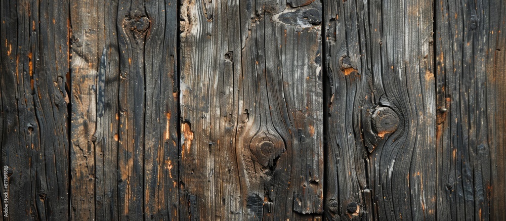 Poster aged wood exudes a rustic charm within a copy space image.