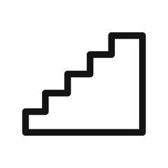 stairs icon black and white vector sign