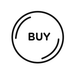 Stock buy icon black and white vector sign
