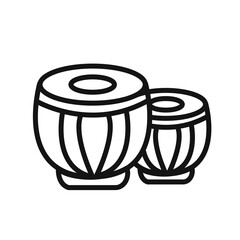 Tabla icon black and white vector sign