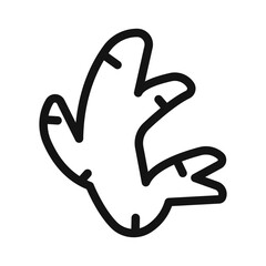 Ginger icon black and white vector sign