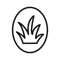 Grass icon black and white vector sign