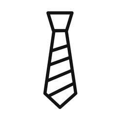 Tie icon black and white vector sign