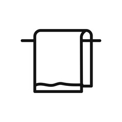 towel icon black and white vector sign