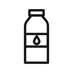 Water bottle icon black and white vector sign