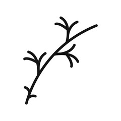 wood branch icon black and white vector sign