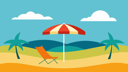 summer beach background Vector Illustration 